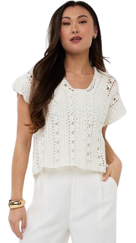 Pointlle Knit Boxy Fit Top. Style ESQHS2502220
