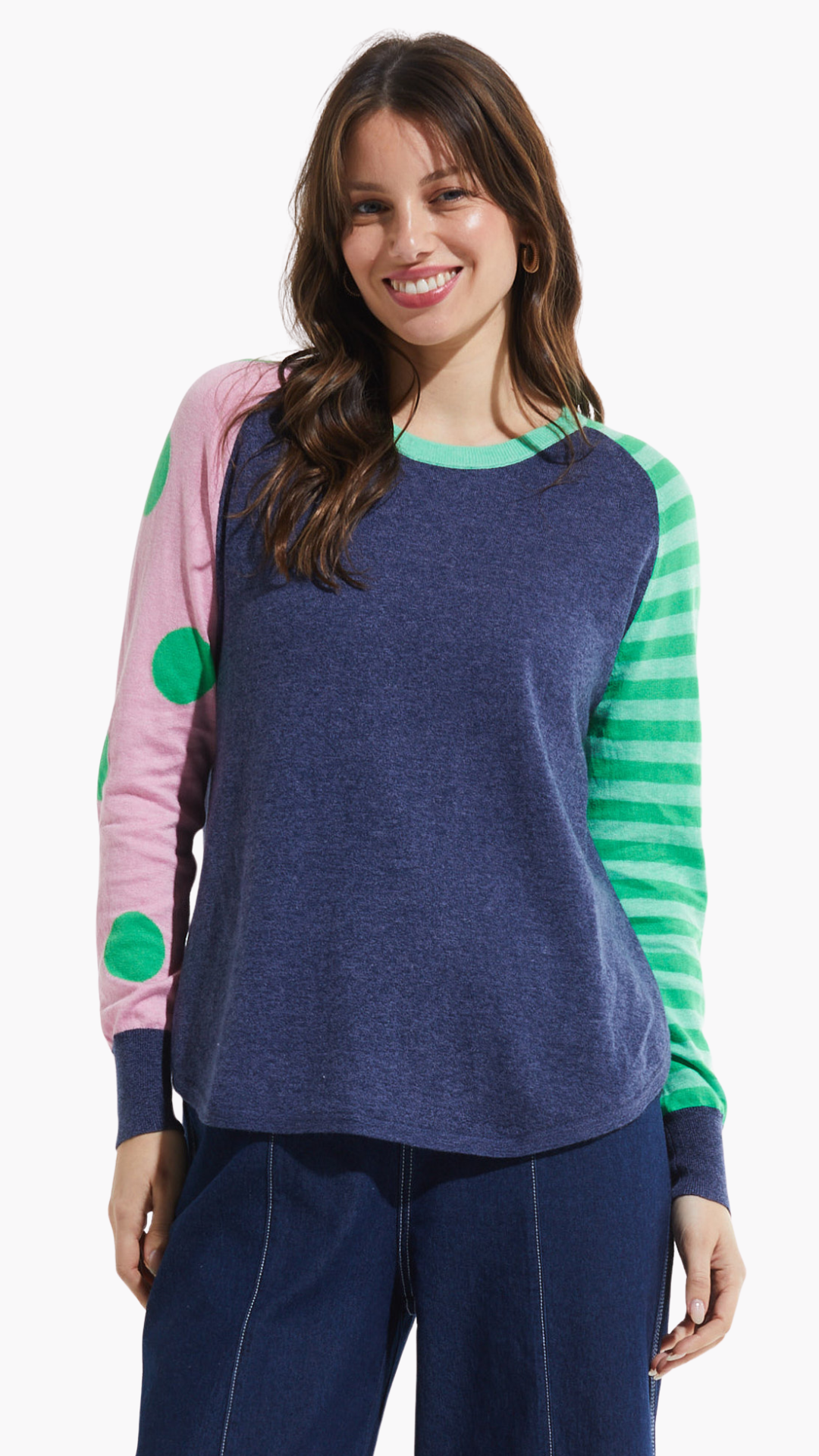 Spots & Stripes Sweater. Style ZKP7414U