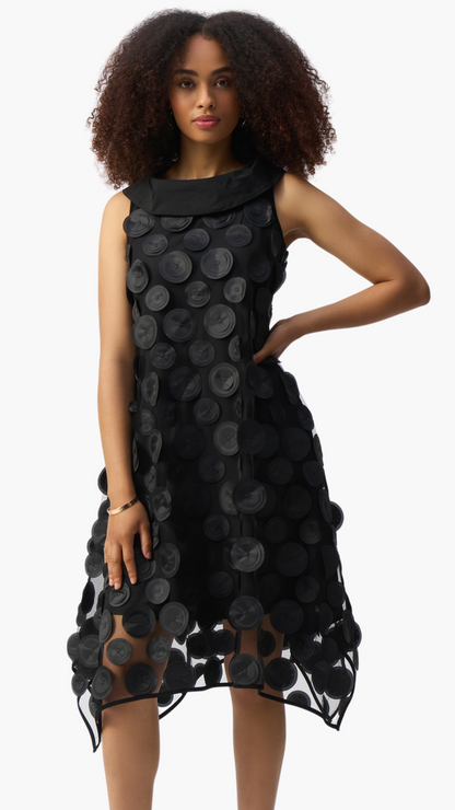 3D Dot Layered Trapeze Dress. Style JR251262