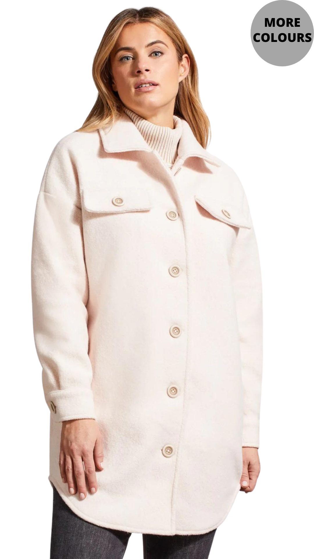 Boiled Wool Jacket with Pockets. Style TR7909O-4856