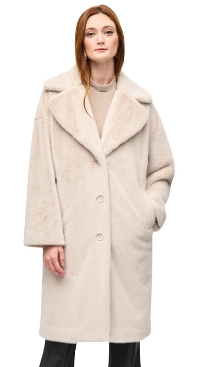 Faux Fur Straight Coat. Style JR243902