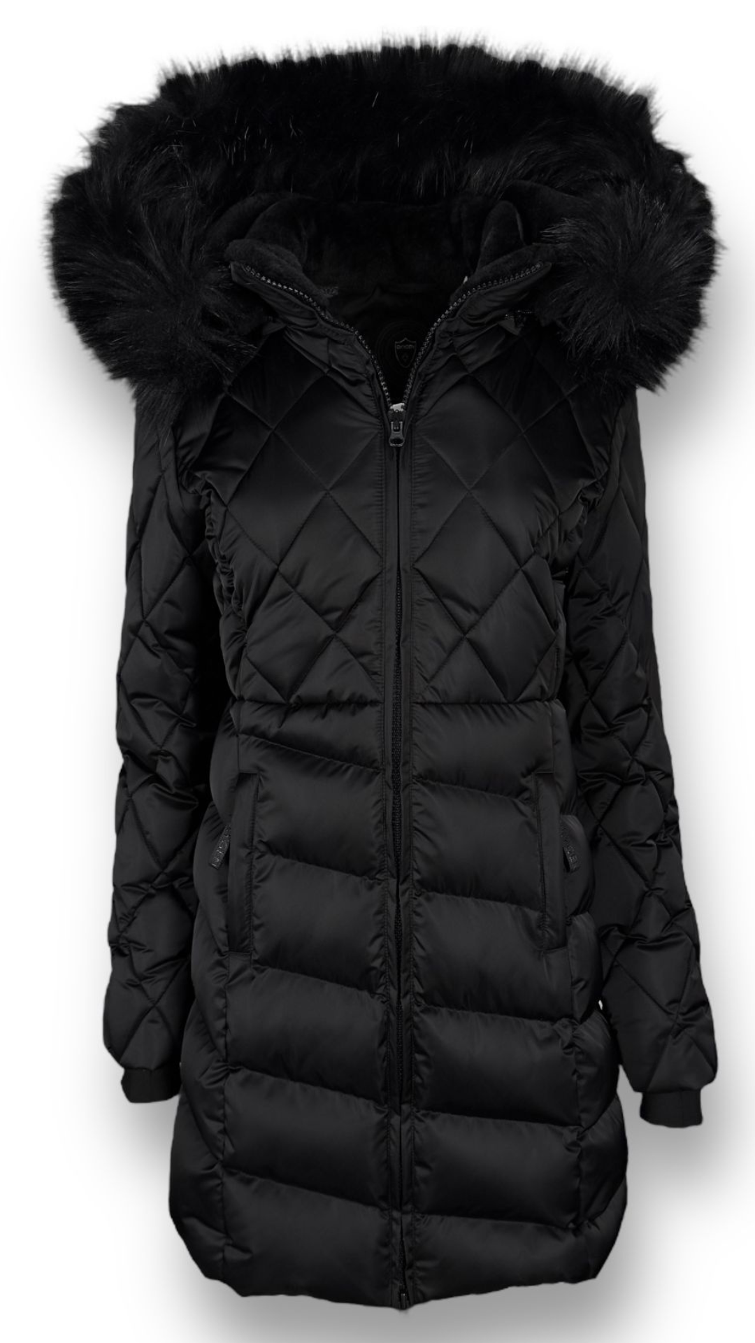 Diagonal & Diamond Quilted 2/3 Length Outerwear. Style OX30-1321