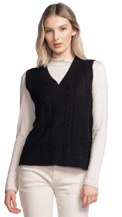 Holly Ribbed & Textured Knit Vest. Style PMSW-2469