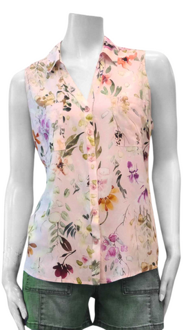 Floral Print Sleeveless Top. Style PZ8264030