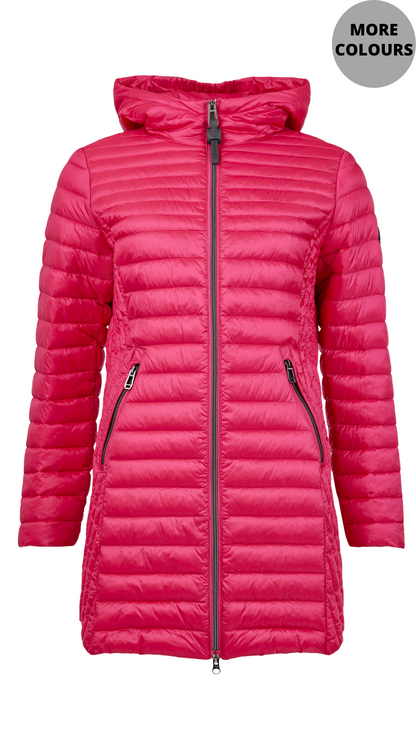 Lightweight Mid Length Quilted Puffer Outerwear. Style FR104