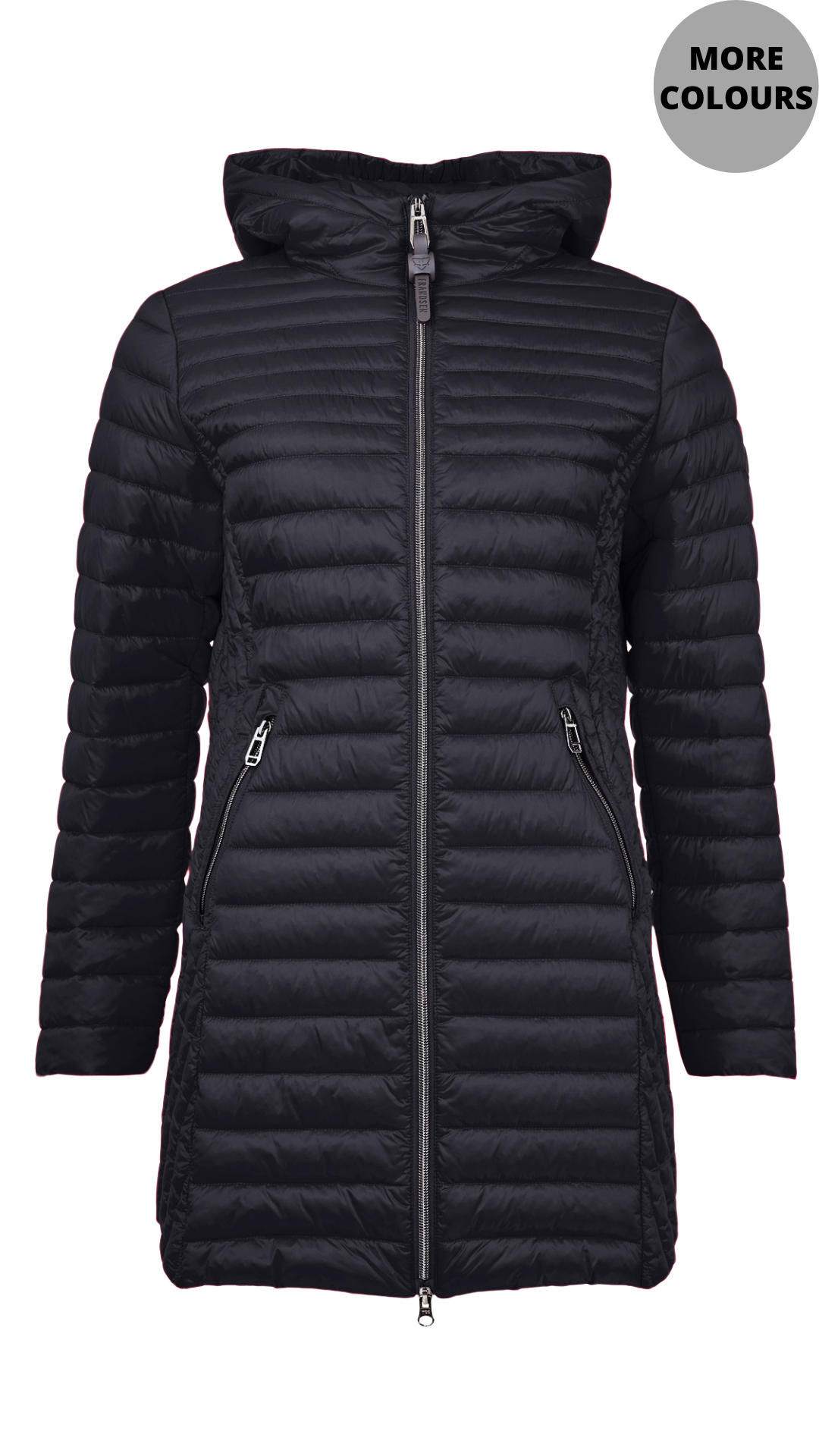 Lightweight Mid Length Quilted Puffer Outerwear. Style FR104