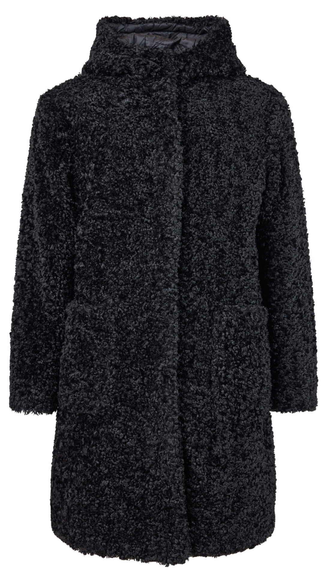 2-In-1 Reversible Fuzzy Faux Fur/Quilted Outerwear. Style FR981