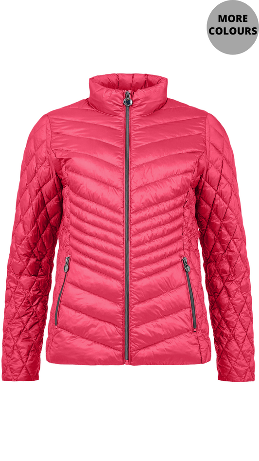 Lightweight Multi Quilted High Collar Jacket. Style FR101