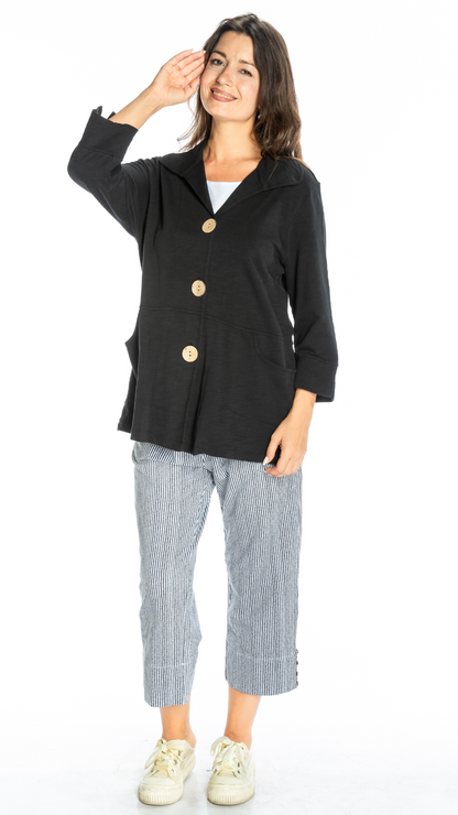 Wooden Button Cotton Jacket. Style WP770
