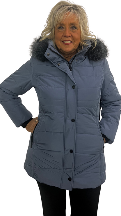 Removable Hood & Fur Trim Hooded Outerwear. Style NSG2424R