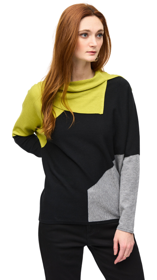 Colour Block Jacquard Sweater. Style JR243941