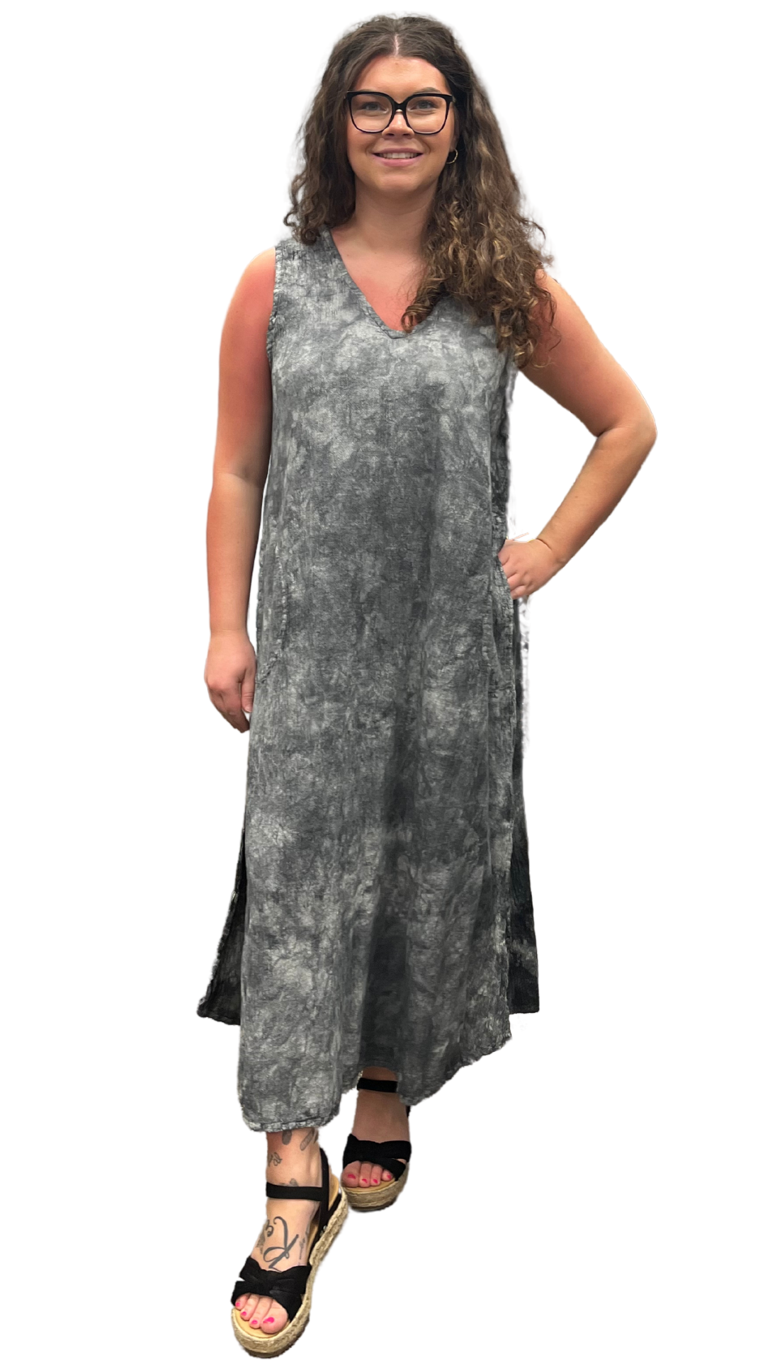 Plus Size Leon Maxi Pocket Dress. Style DUNE1026X