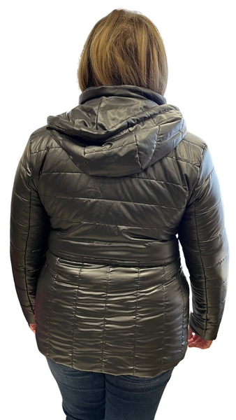 Shiny Grid Quilted Outerwear. Style NSD2301R
