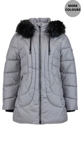 Detachable Hood Decorative Quilted Outerwear. Style FR736