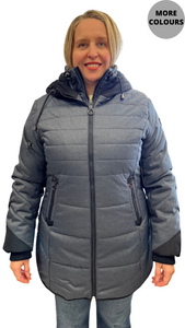 Drawcord Side Double Front Zip Outerwear. Style NSC705R