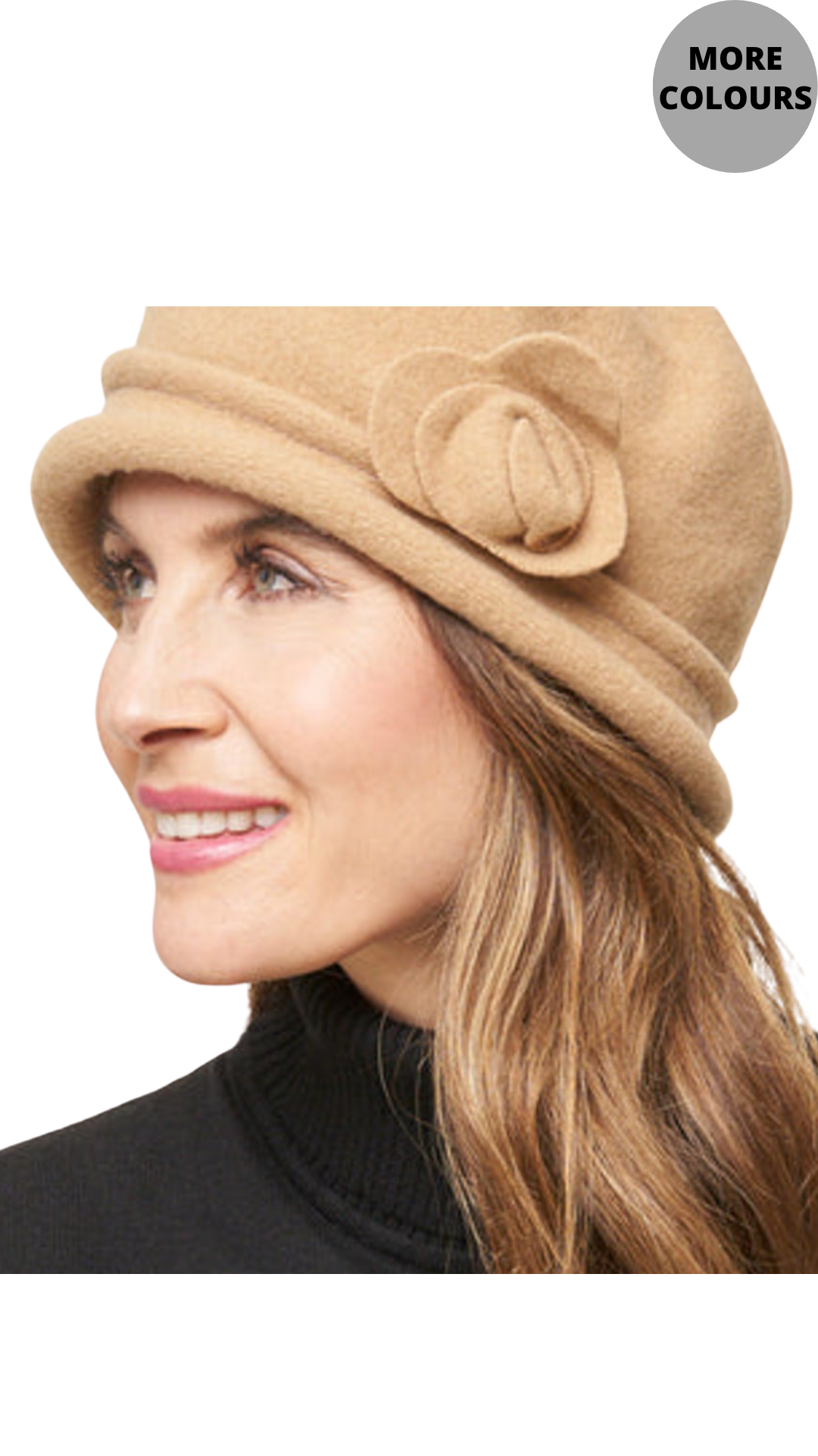 Spencer Wool Cloche Flower Hat. Style PH25372