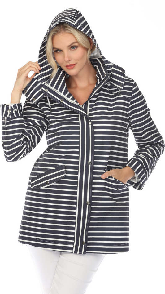 Striped Water Repellent Spring Jacket. Style OPAJ5210W