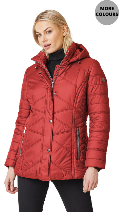 Detachable Hood Lightweight Fitted Outerwear. Style JUN2265