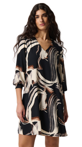 Abstract Print Woven A-Line Dress. Style JR234295