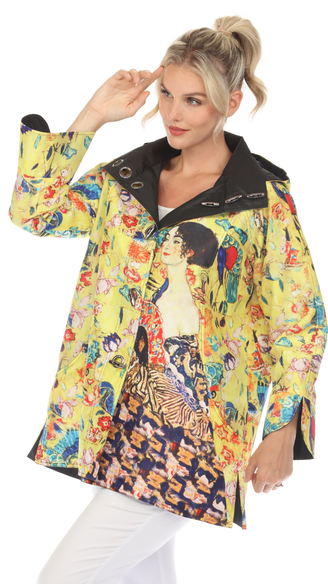 Reversible Abstract Print Spring Jacket. Style OPAJ5241RW-4