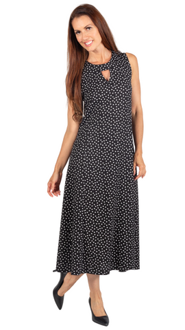 Polka Dot Cutout Detail Dress. Style PE259-5046