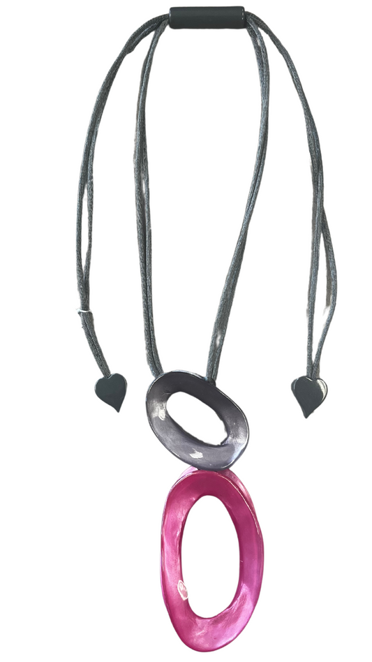 Halos Collection - Pink & Purple Necklace. Style 7420202PINKQ00