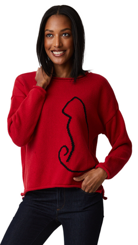 Caterina Cat Silhouette Pullover. Style PH87257