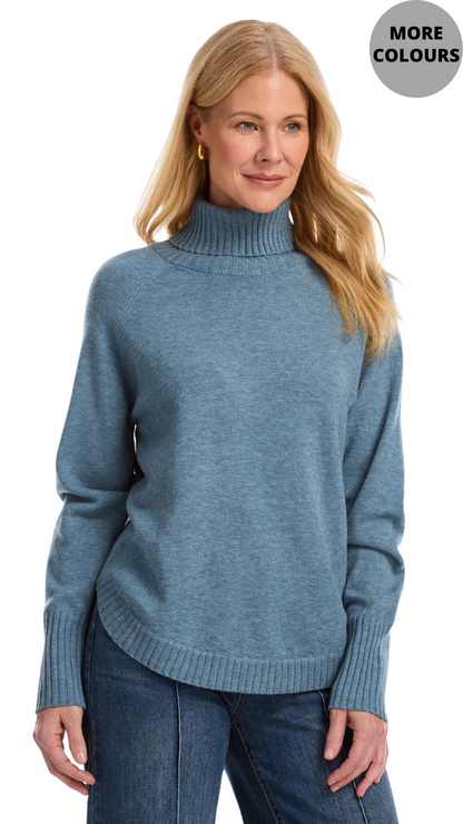 Rib Knit Turtle Neck Sweater. Style FD1515333