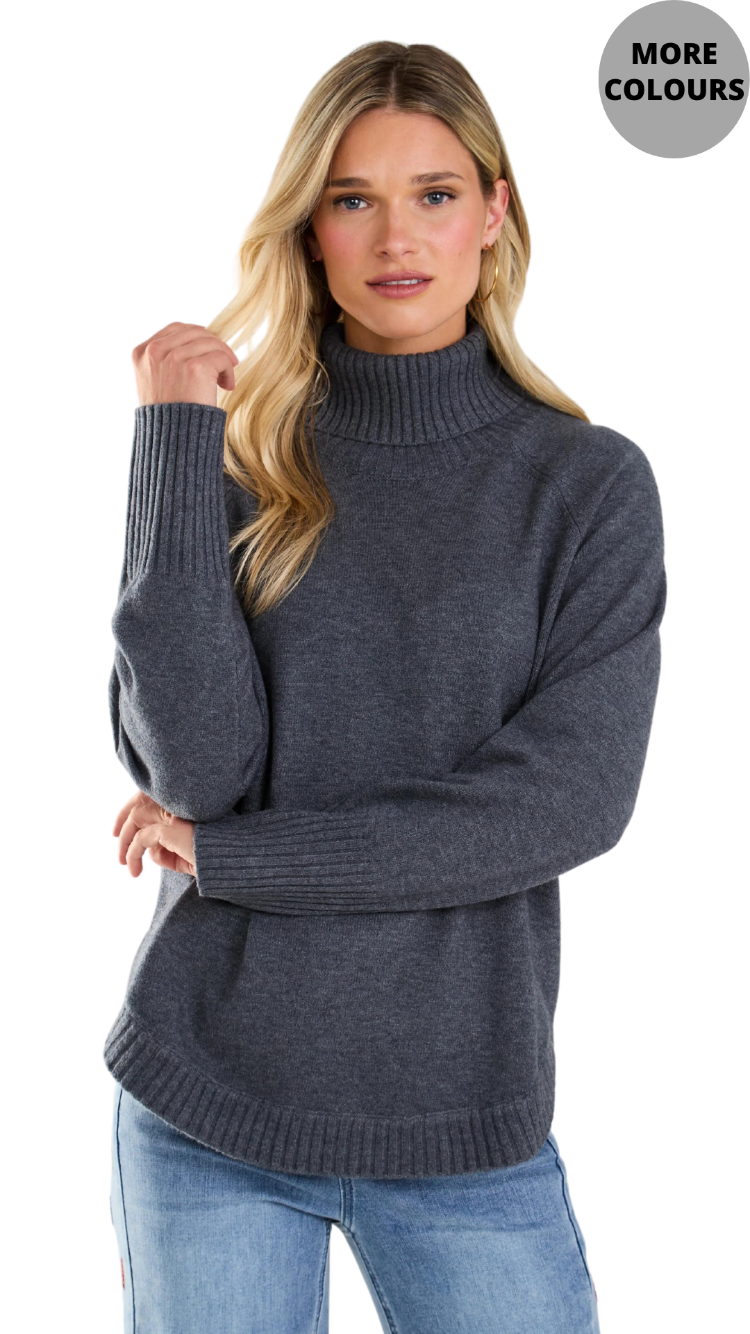 Rib Knit Turtle Neck Sweater. Style FD1515333