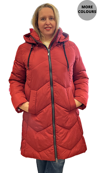 Stretch Puffer 3/4 Length Outerwear. Style NIKJE1643RO-255