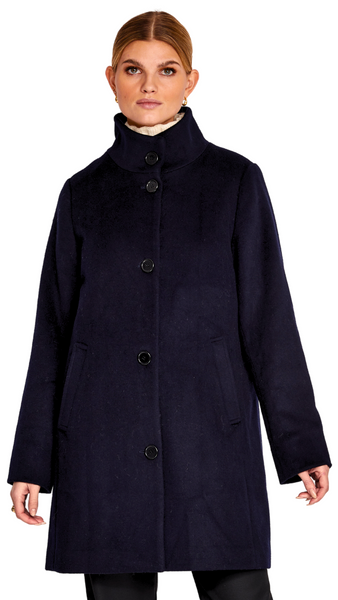 High Collar Five Button Pea Coat. Style FR786