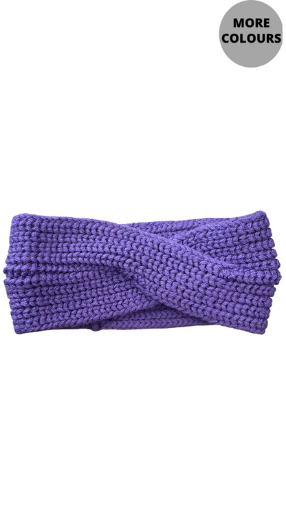 Merino Cross Over Knit Headband. Style PH28115