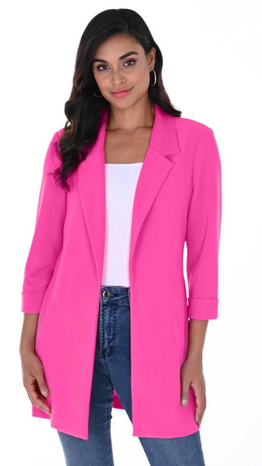 Open Front Long Style Blazer. Style FL236005