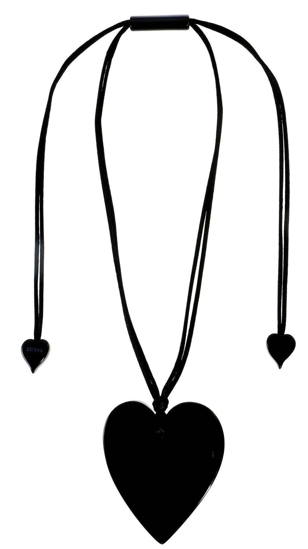 Colourful Statement Collection - Large Black Heart Necklace. Style 5060203901Q00