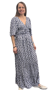 Flutter Sleeve Caroline Maxi Dress. Style PM6914992