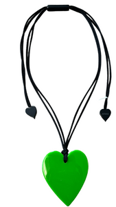 Colourful Statement Collection - Large Green Heart Necklace. Style 50602039113Q00
