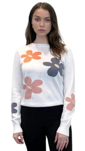 Bold Flower Print Sweater. Style PZ8263011