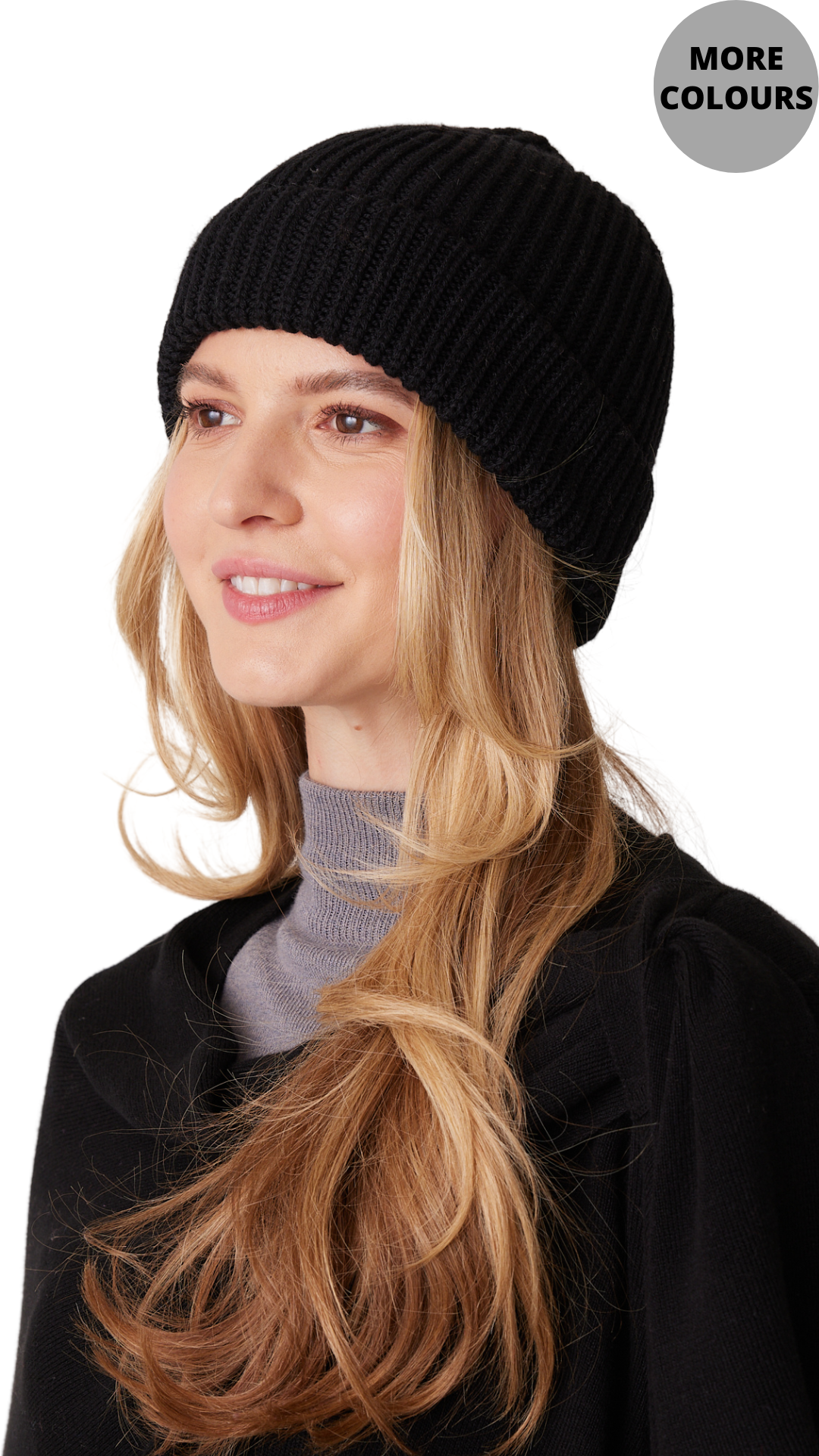 Soft, Rib Knit Georgian Merino Beanie. Style PH26267