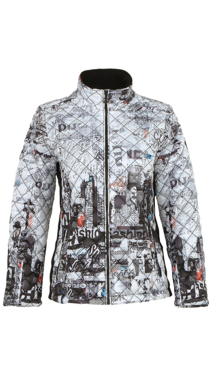 "City Life" Artist Print Puffer Outerwear. Style DOLC74836