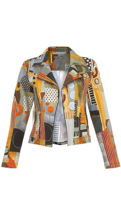 "Life Is A Rollercoaster" Artist Print Moto Jacket. Style DOLC74717