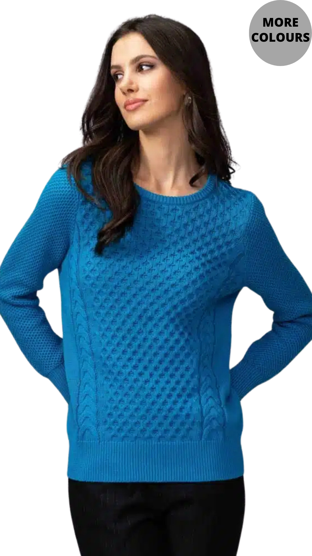 Detached Cowl Textured Knit Sweater. Style ALSA44032