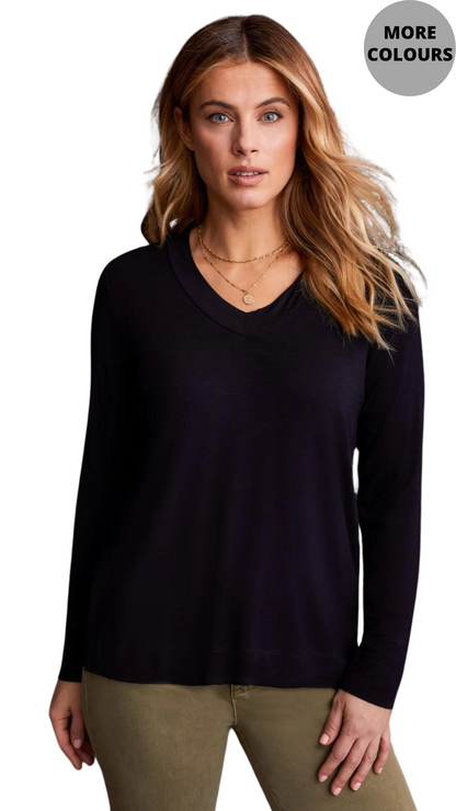 Long Sleeve V-Neck Top. Style TR1888O-5243