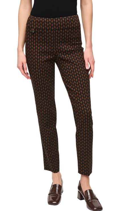 Jacquard Woven Slim Fit Pull On Pant. Style JR243306