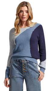 Sustainable Cotton Colour Block Sweater. Style TR5305O-4632