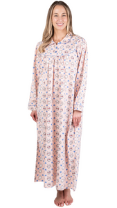 Cat Print Flannel Night Gown. Style PL987-PRI