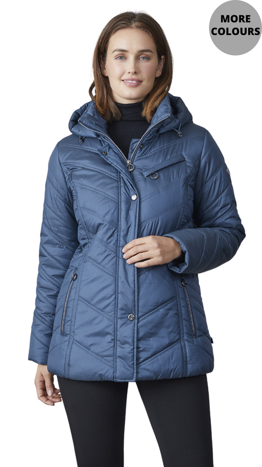 Removable Hood Quilted Outerwear. Style JUN2666