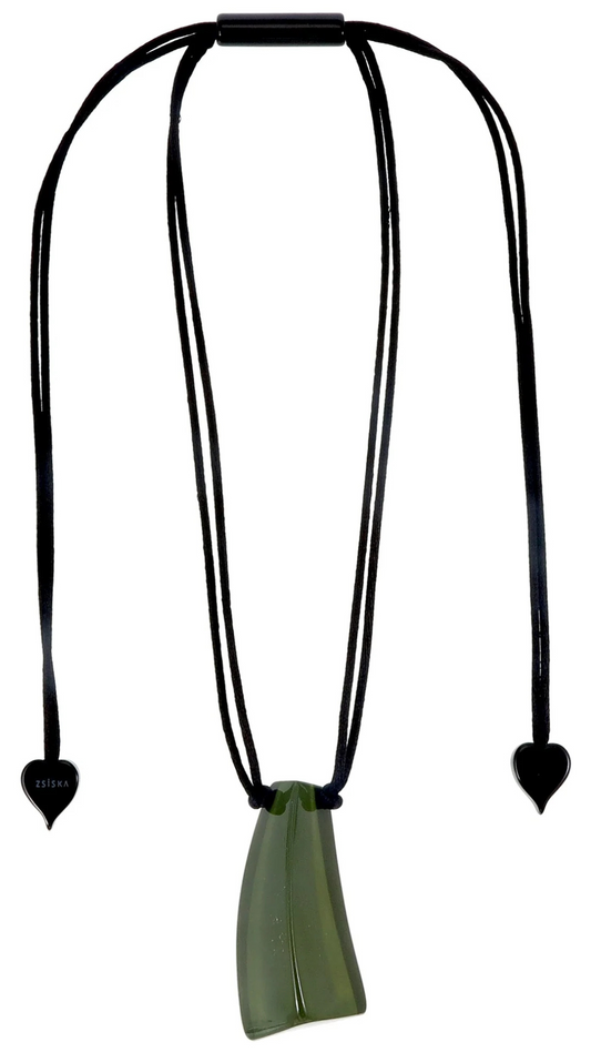 Emocion Collection - Olive Resin Bead Necklace. Style 91502019220Q00