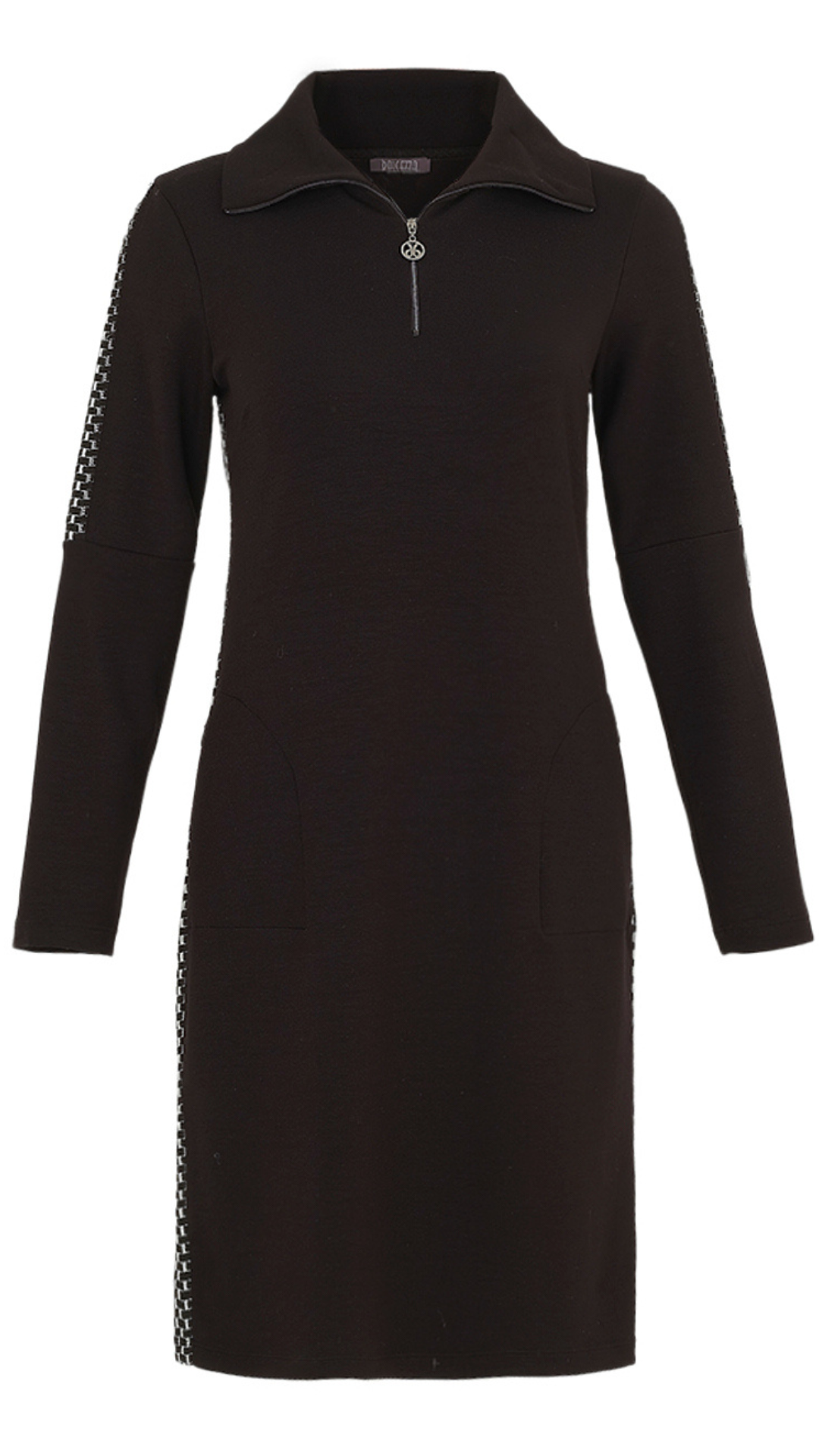 Textured Stripe 1/4 Zip Dress. Style DOLC74174