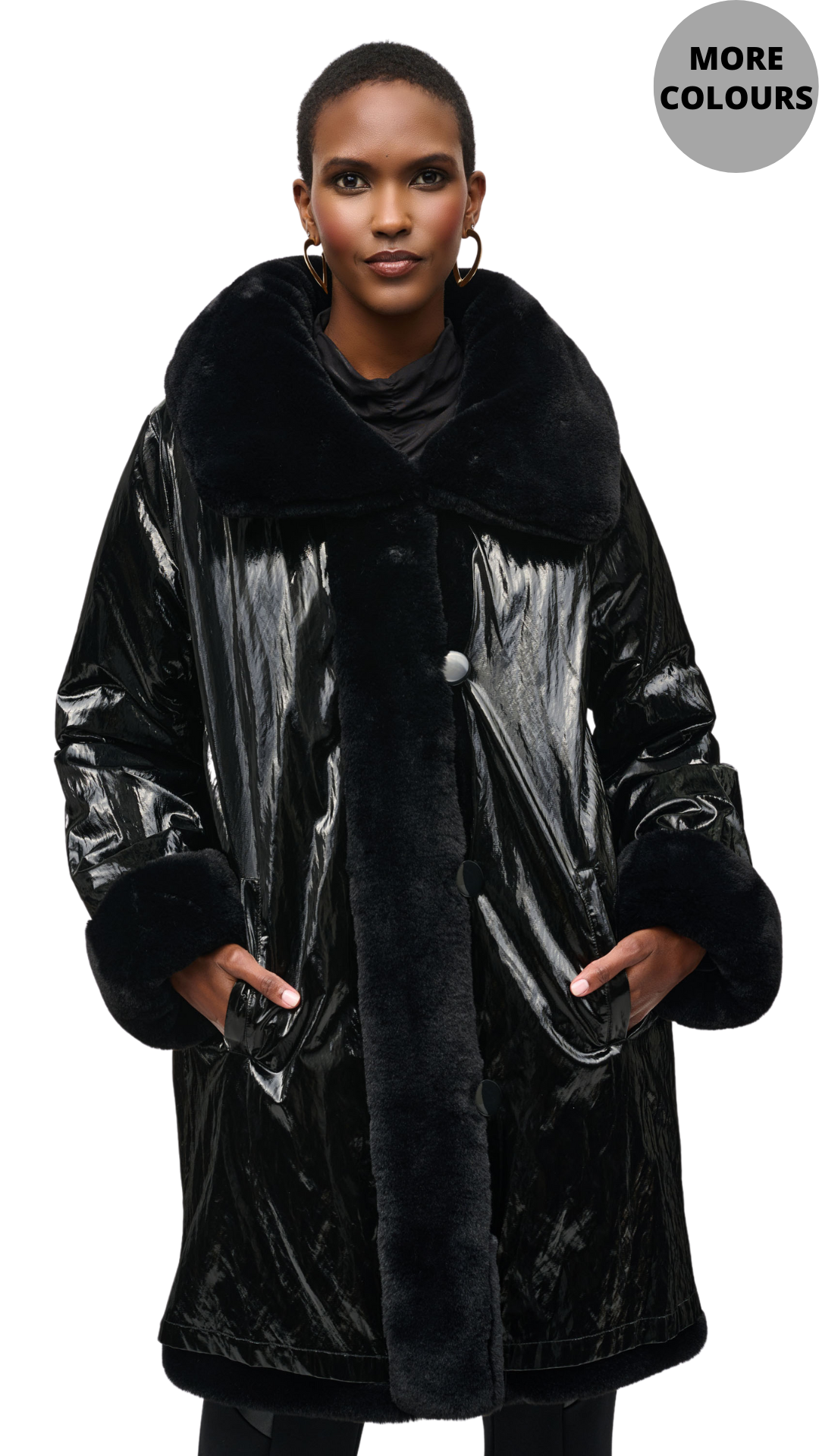 Reversible Faux Fur Coat. Style JR243904