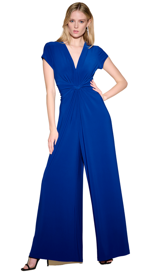 Wide Leg Shirred Waist Jumpsuit . Style JR223702TT